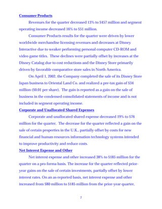 walt disney  Quarter2002 3rd