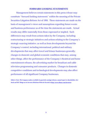 walt disney  Quarter2002 3rd