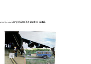 ld RAP, box trailer. Air portable, C5 and box trailer.
 