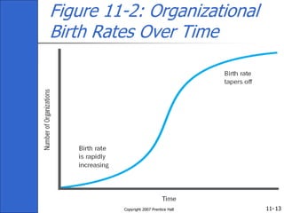 11-
Copyright 2007 Prentice Hall 13
Figure 11-2: Organizational
Birth Rates Over Time
 