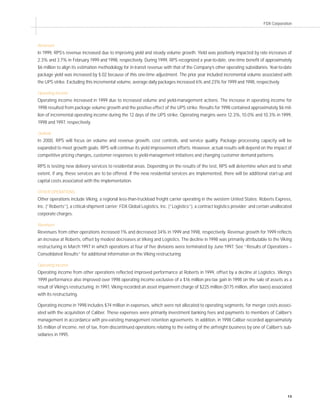 fedex Annual Reports 1999