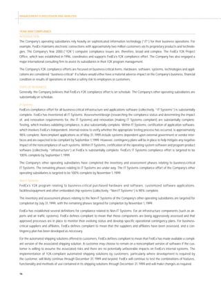 fedex Annual Reports 1999