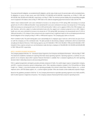 fedex Annual Reports 1999