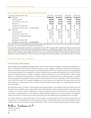 fedex Annual Reports 1999