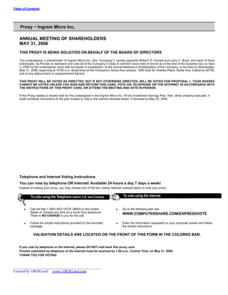 ingram micro Proxy Statement 2005