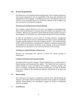 Corporate Governance Guidelines