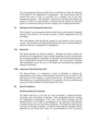 Corporate Governance Guidelines