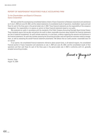 sysco Annual Reports2004