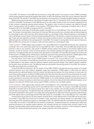 sysco Annual Reports2004