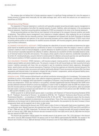 sysco Annual Reports2004