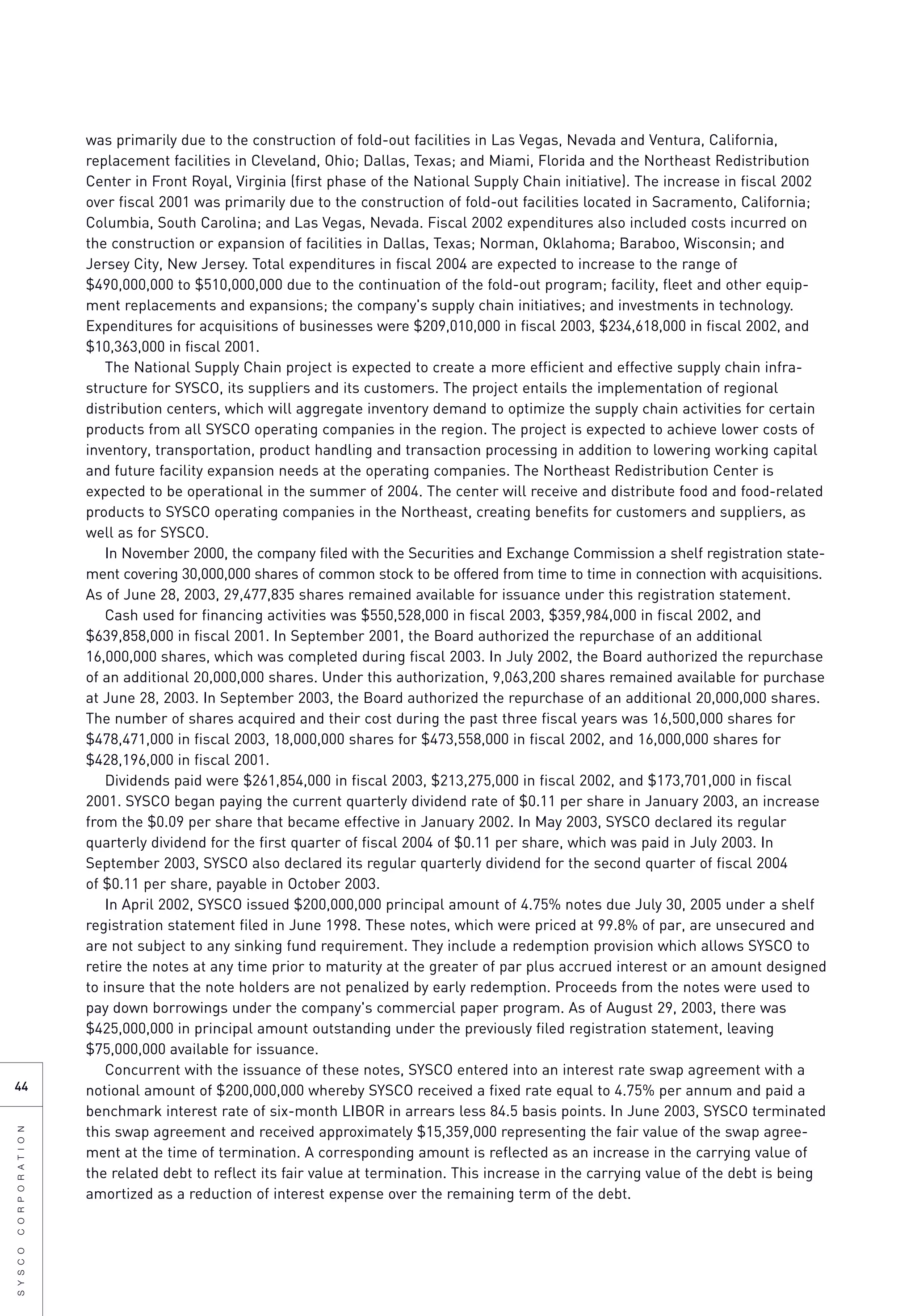 sysco Annual Reports2003