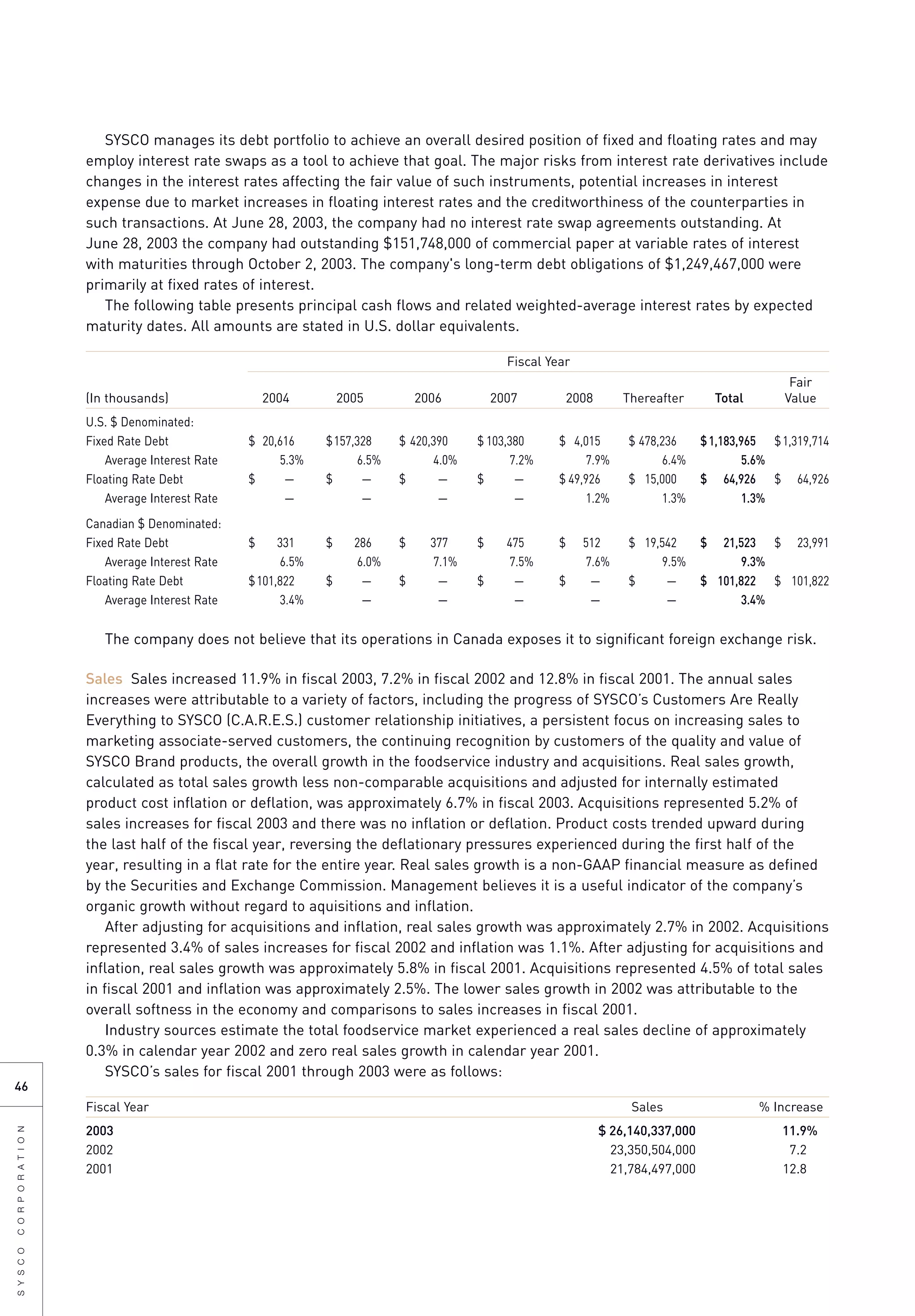 sysco Annual Reports2003