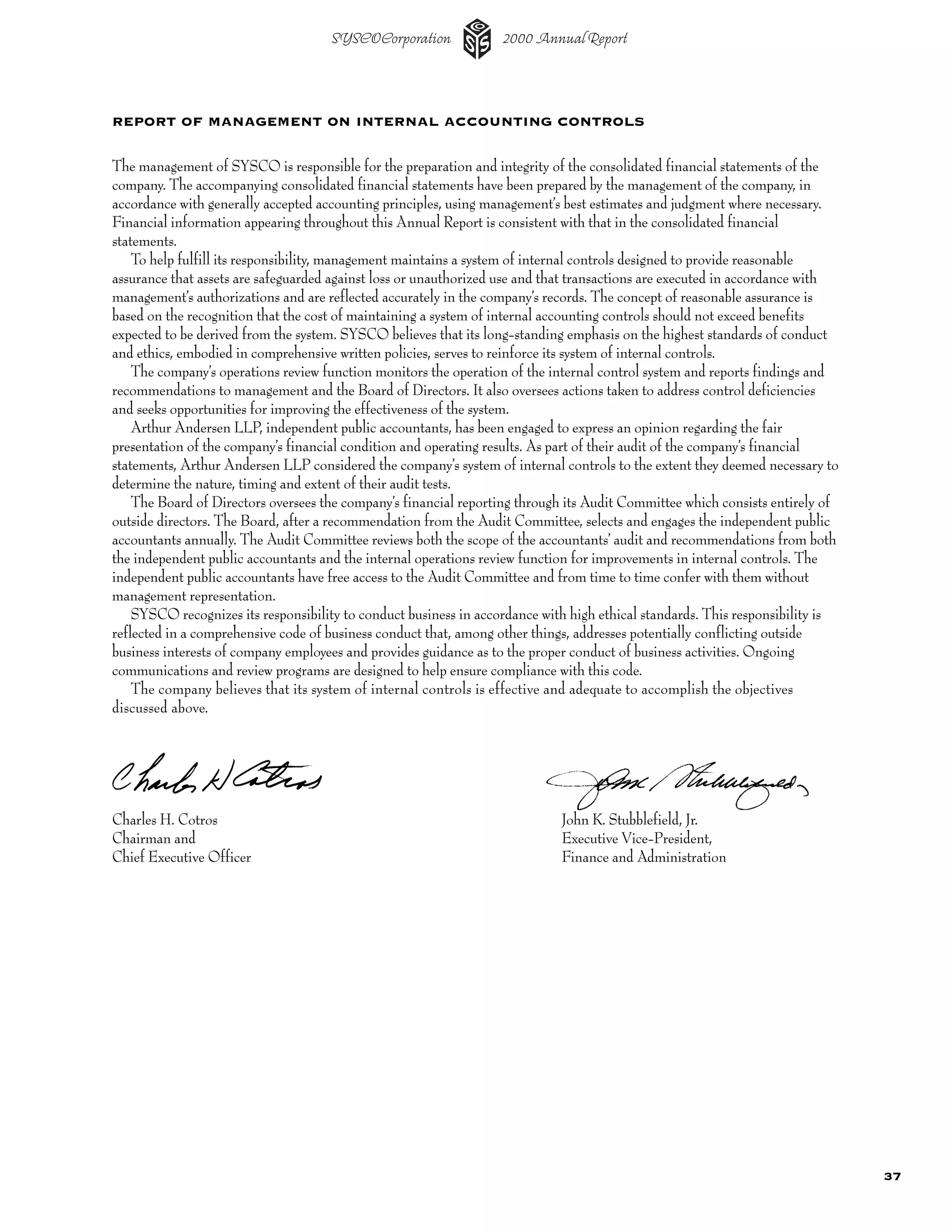 sysco Annual Reports2002