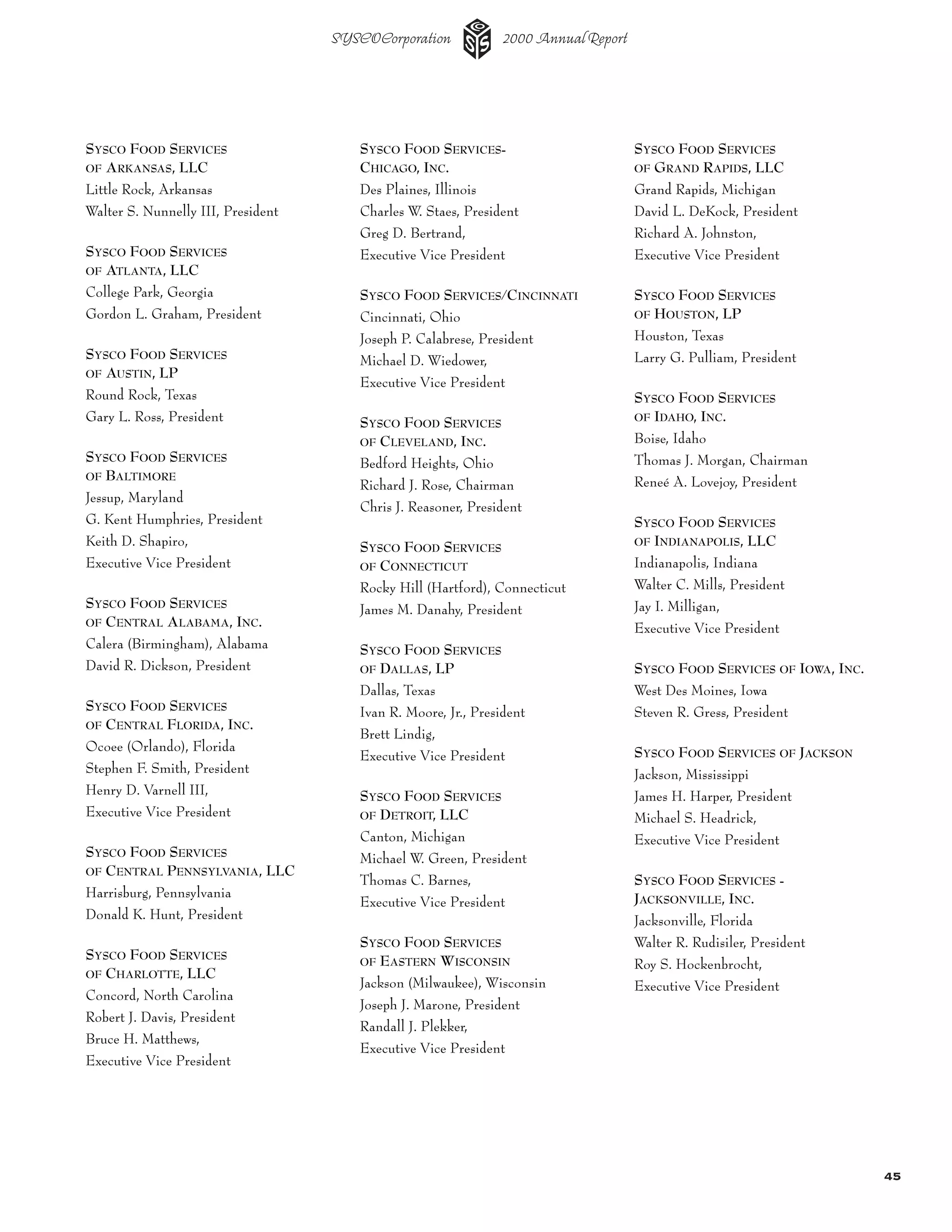 sysco Annual Reports2002