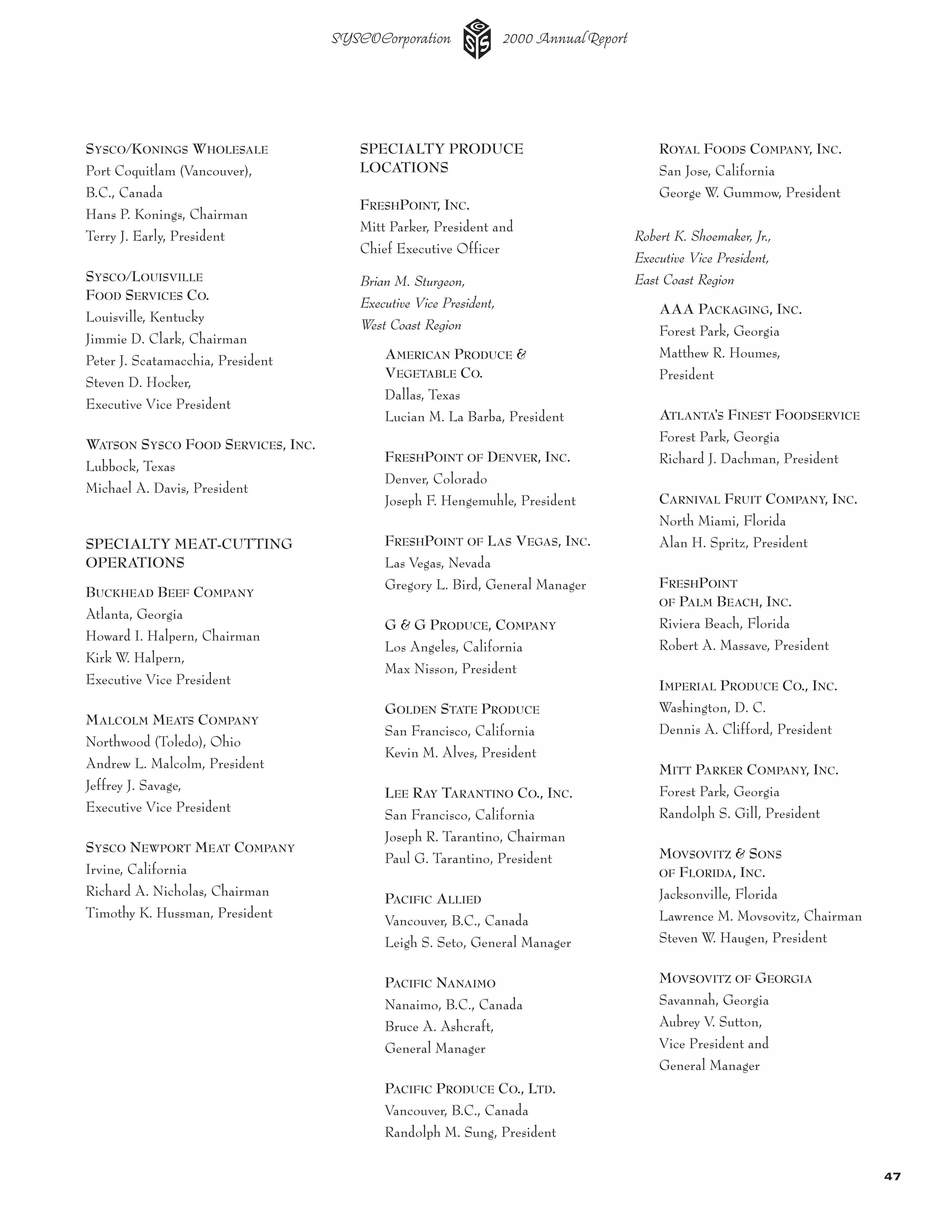 sysco Annual Reports2002