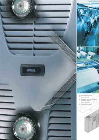 104
1
3
Extreme industrial
environments
Air/water heat exchangers
(roof-mounted,
wall-mounted)
Recooling system
1
2
3
 