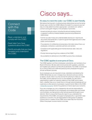 cisco systems Code of Business Conduct 