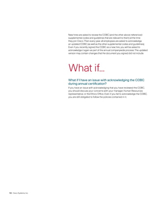 cisco systems Code of Business Conduct 