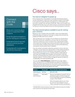 cisco systems Code of Business Conduct 