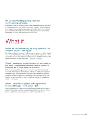 cisco systems Code of Business Conduct 
