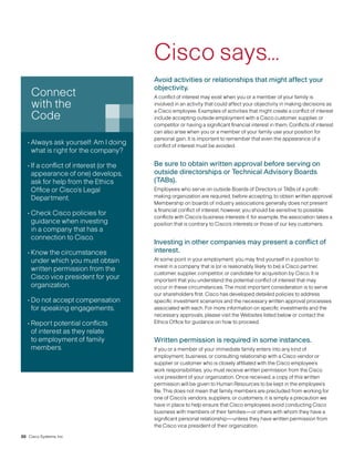 cisco systems Code of Business Conduct 