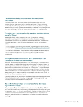 cisco systems Code of Business Conduct 