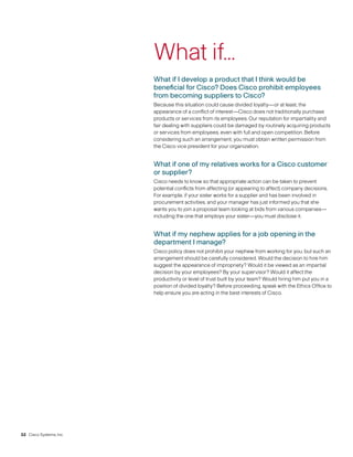 cisco systems Code of Business Conduct 