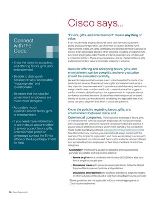 cisco systems Code of Business Conduct 
