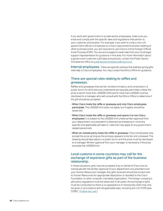 cisco systems Code of Business Conduct 