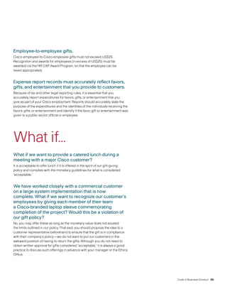 cisco systems Code of Business Conduct 
