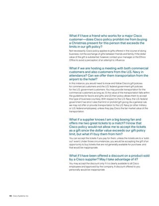 cisco systems Code of Business Conduct 