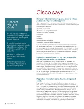 cisco systems Code of Business Conduct 