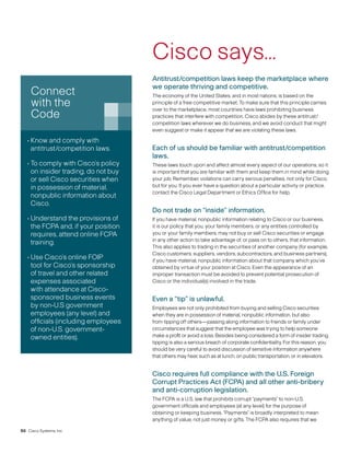 cisco systems Code of Business Conduct 