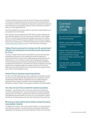 cisco systems Code of Business Conduct 