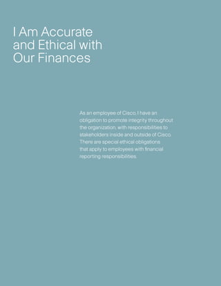 cisco systems Code of Business Conduct 