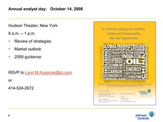johnson controls CanaccordAdams Virtual Roundtable: A Perspective on Energy Efficiency 
