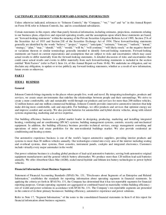 Johnson Controls Fy2008 Form 10 K Report Annual