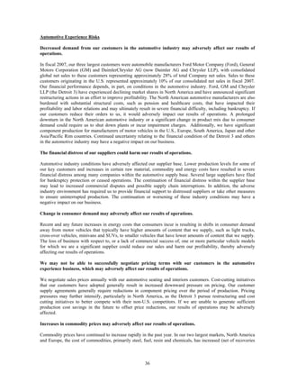 johnson controls  FY2008 3rd Quarter Form 10-Q  