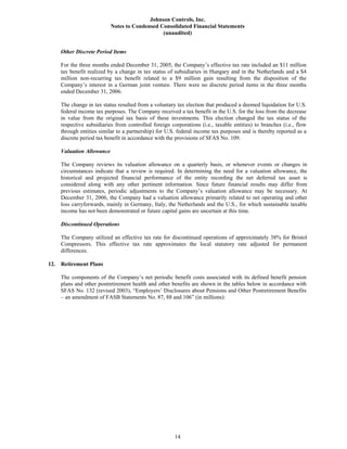 johnson controls  FY2007 1st Quarter Form 10-Q  