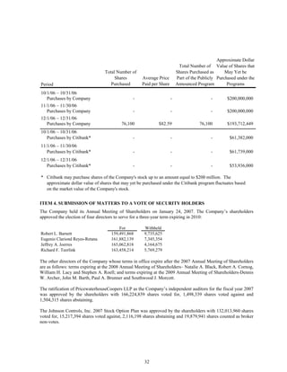 johnson controls  FY2007 1st Quarter Form 10-Q  