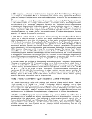 johnson controls  FY2006 2nd Quarter Form 10-Q  