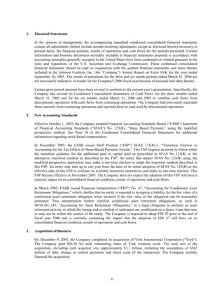 johnson controls  FY2006 2nd Quarter Form 10-Q  