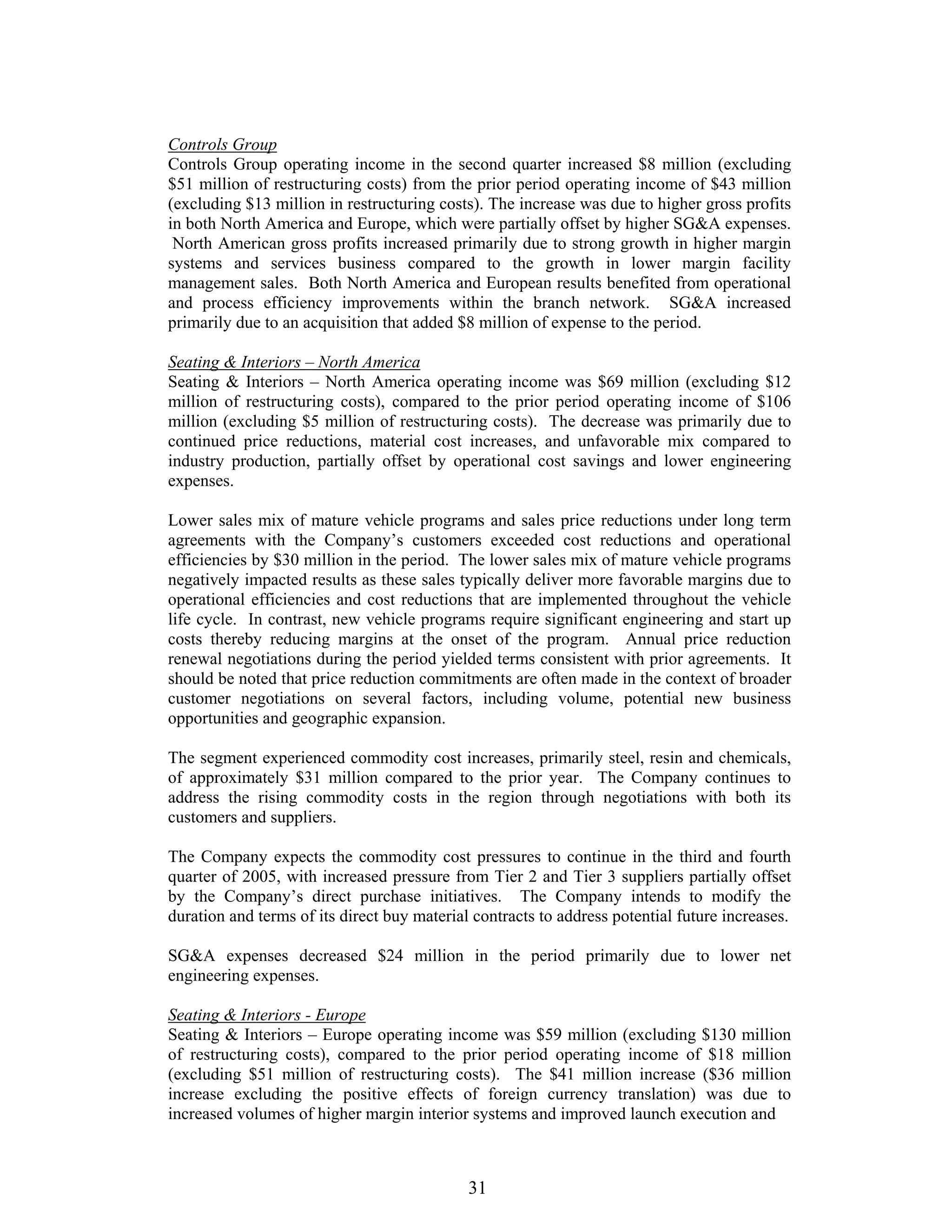 johnson controls FY2005 2nd Quarter Form 10-QA