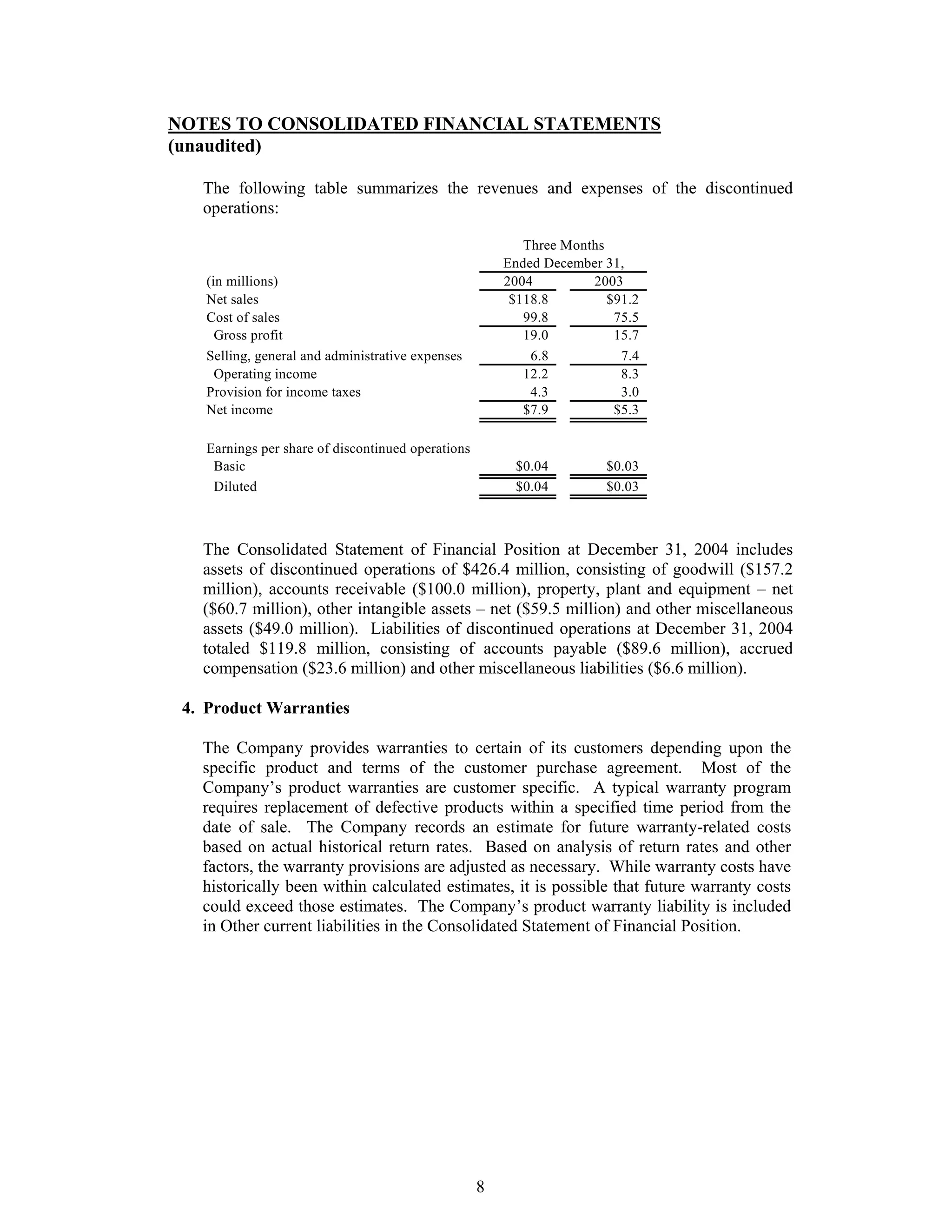 johnson controls FY2005 1st Quarter Form 10-QA