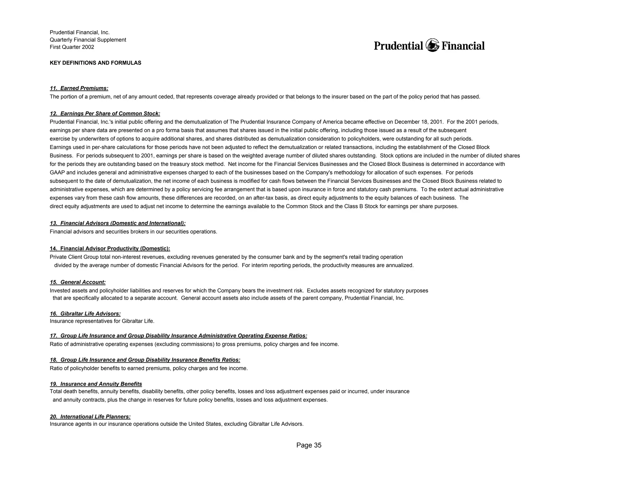 prudential financial 1Q02 QFS