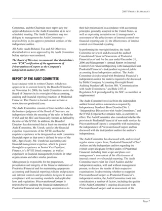  prudential financial  Proxy Statements 2007