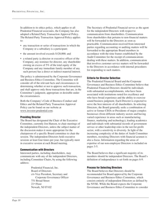  prudential financial  Proxy Statements 2007