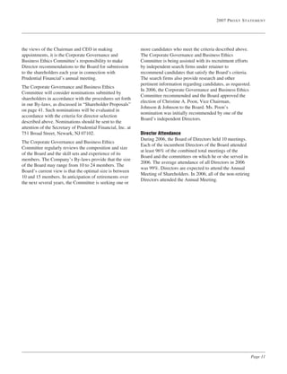  prudential financial  Proxy Statements 2007