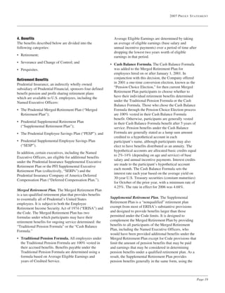  prudential financial  Proxy Statements 2007