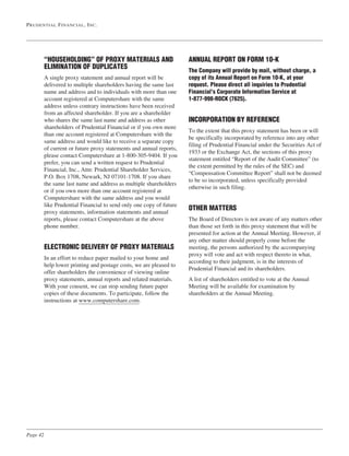  prudential financial  Proxy Statements 2007